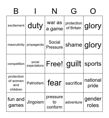 Who's For the Game- Pope Bingo Card