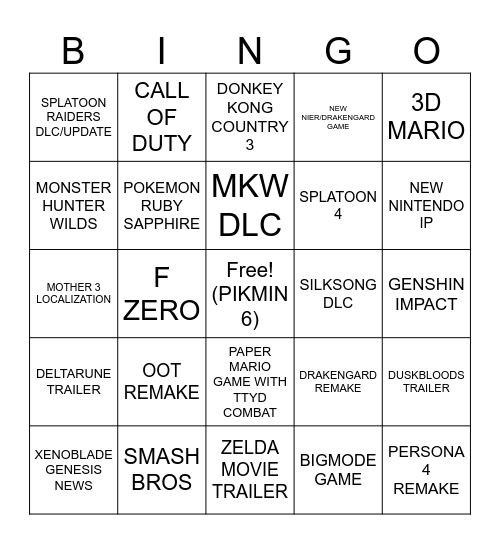 DIRECT BINGO Card