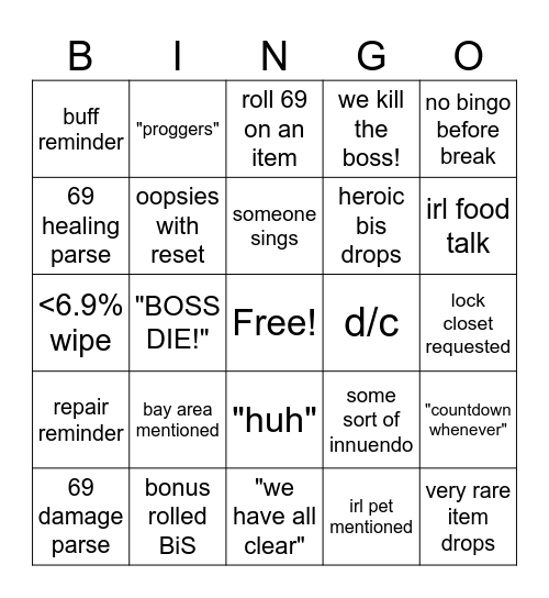 H-SNAKEGO1 Bingo Card