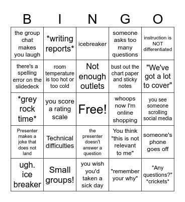 9/4 PD Bingo Card