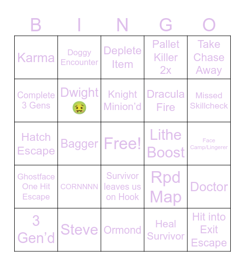 Deeb Bingo Card