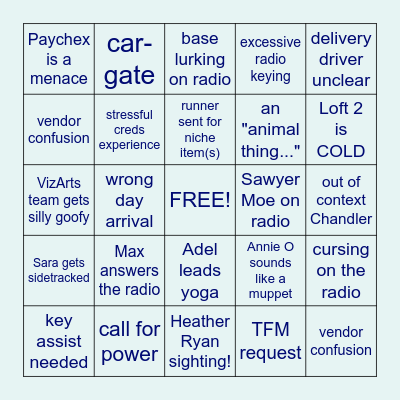 Bumbershoot Base '26 Bingo Card