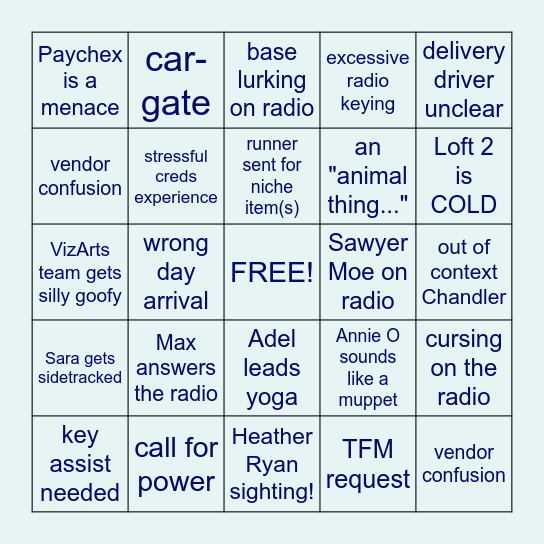 Bumbershoot Base '26 Bingo Card