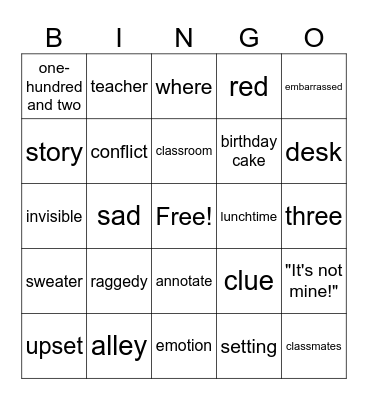 Eleven Bingo Card