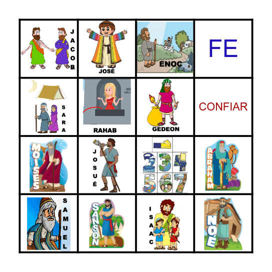 HEROES DE LA FE Bingo Card