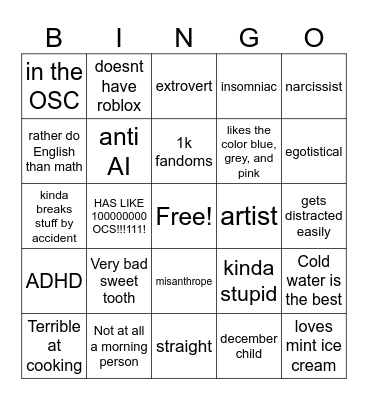 ARE YOU CEST'S SECRET TWIN Bingo Card