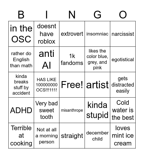 ARE YOU CEST'S SECRET TWIN Bingo Card