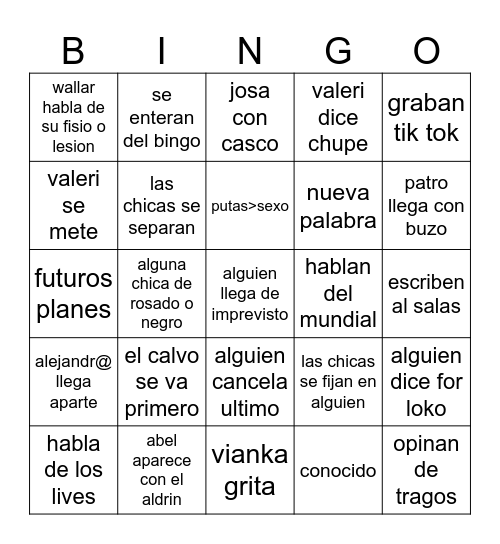 bingo promo Bingo Card