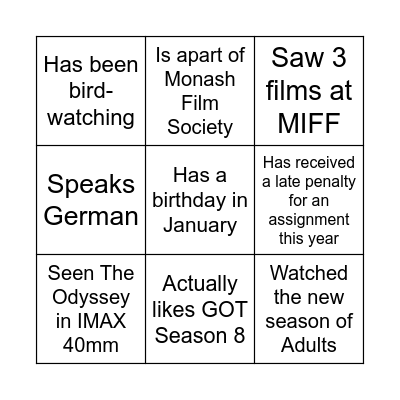 Find Someone Who... Bingo Card