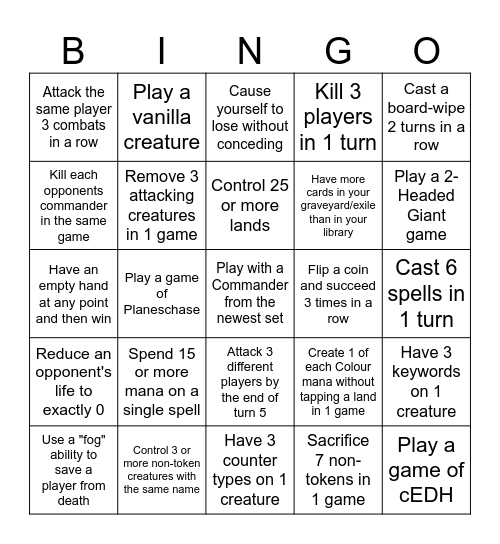 September Bingo 2026 Bingo Card
