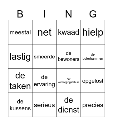 TaalCompleet A2 H5.7 Bingo Card