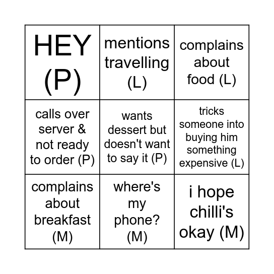 Bullshit Bingo Card