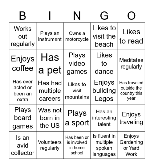 Team Hart Bingo Card