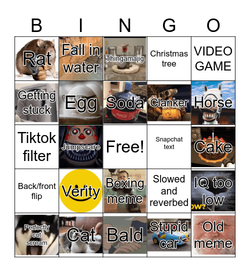 Unusual Bingo 15 Bingo Card