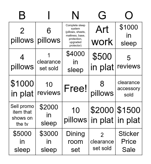 Labor Day Weekend Bingo Card