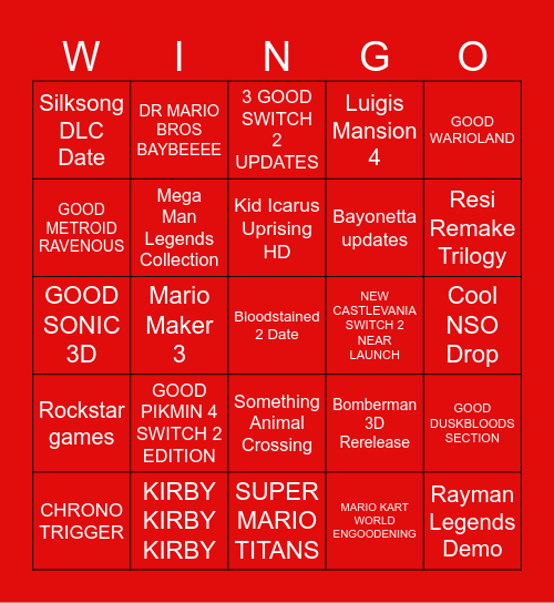 GOODTENDO GOODRECT 9/9/26 Bingo Card
