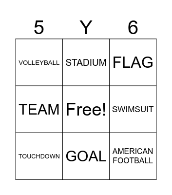 SPORTS BINGO Card