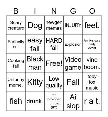 da wingos Bingo Card