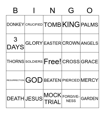 EASTER Bingo Card