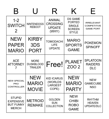 GENERAL DIRECT PREDICTIONS Bingo Card