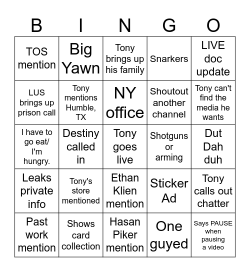 LUS EHDIA+ Bingo Card