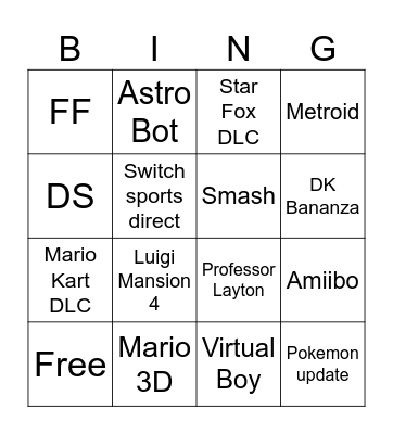 DIRECT!! Bingo Card