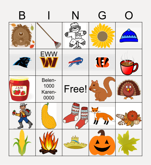 Fall is Upon Us! Bingo Card