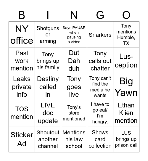 LUS EHDIA+ Bingo Card