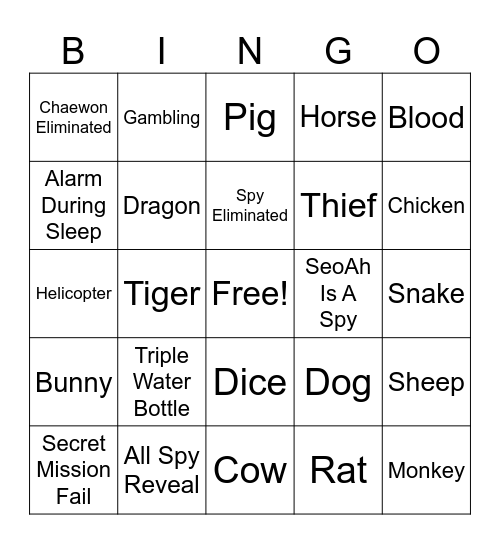 Badge Wars Season 4 EP.3 Bingo Card