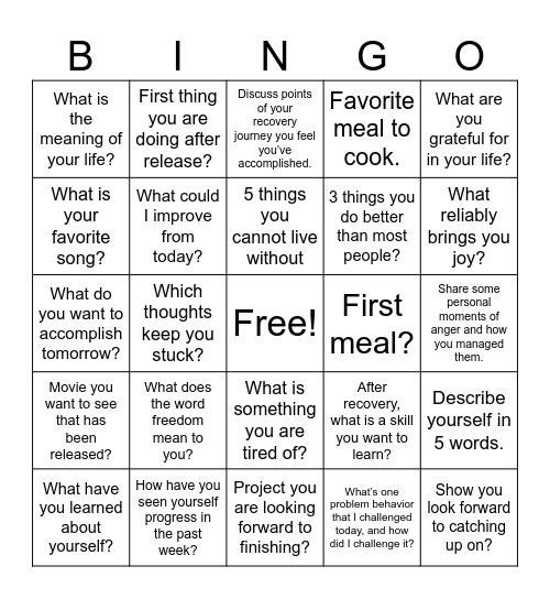 Alpha Bingo Card