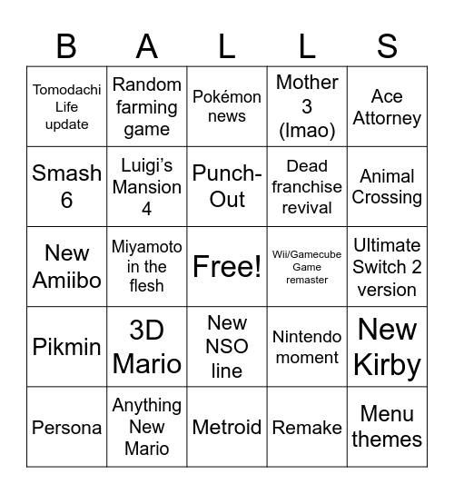 September Direct Bingo Card