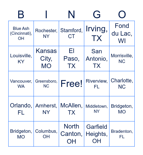 Customer Service Week Bingo Card
