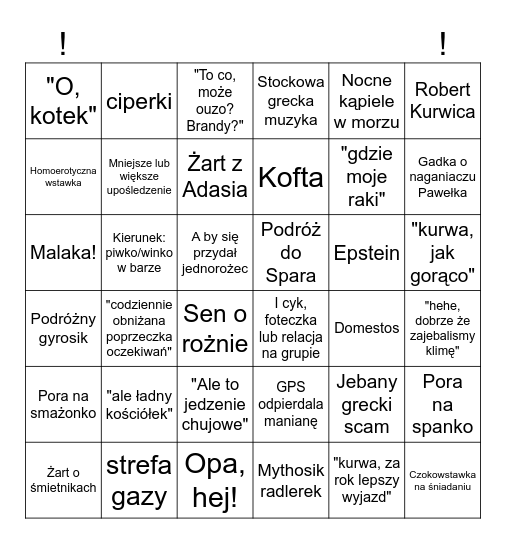 El Greco 2 - Kretyni na Krecie Bingo Card