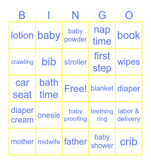 Baby Lemons Bingo Card