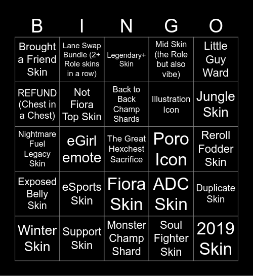 2026 Leaguebonanza Bingo Card