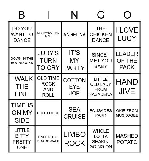 MB# 108  -  OH NO, JOE! Bingo Card