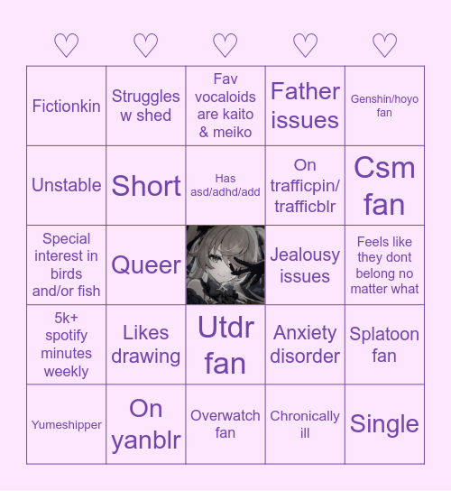 v a s e ' s   b i n g o Bingo Card