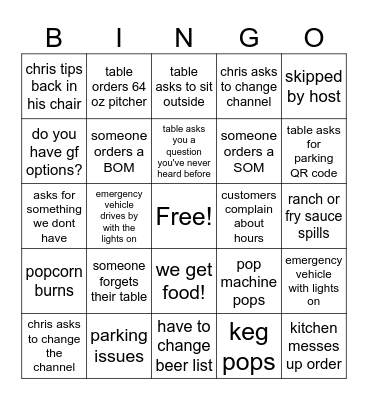 RBB BINGO Card