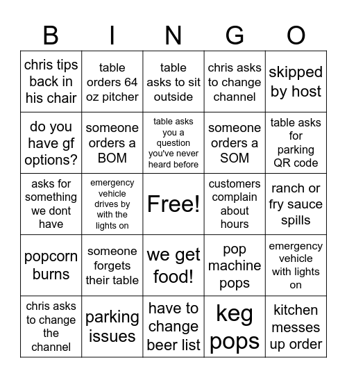 RBB BINGO Card