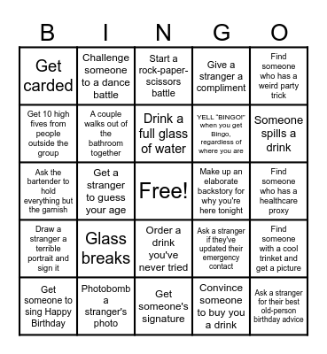 Birthday Bingo Bash Bingo Card