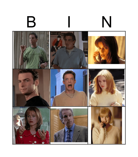 Scream 1 Bingo Card