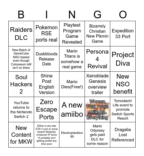 9/9 Direct Bingo Card