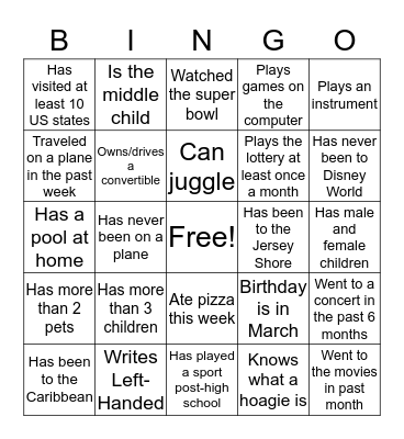 Essentials of Leadership Meet and Greet BINGO Card