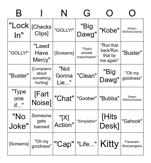 CaseOh Bingo Card