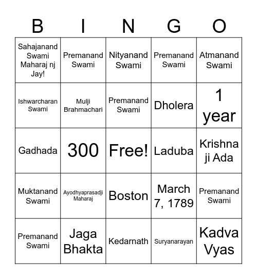 Parasabha Picnic 2026 Bingo Card