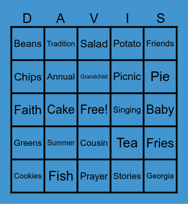 FISH FRY Bingo Card