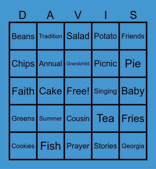 FISH FRY Bingo Card
