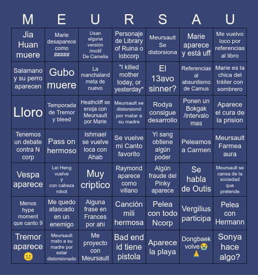 STUDIUM PUNCTUM Bingo Card