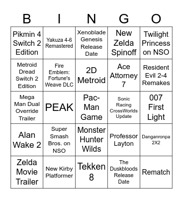 Direct Bingo Card