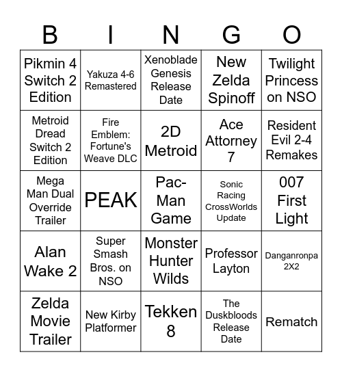 Direct Bingo Card